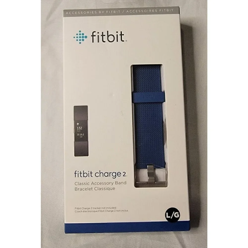 New Fitbit Classic Band for Charge 2 Fitness Activity Large Blue L/G